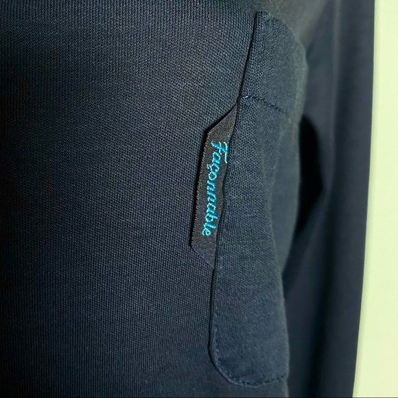 Faconnable Navy Henley Style Shirt - Picture 2 of 8